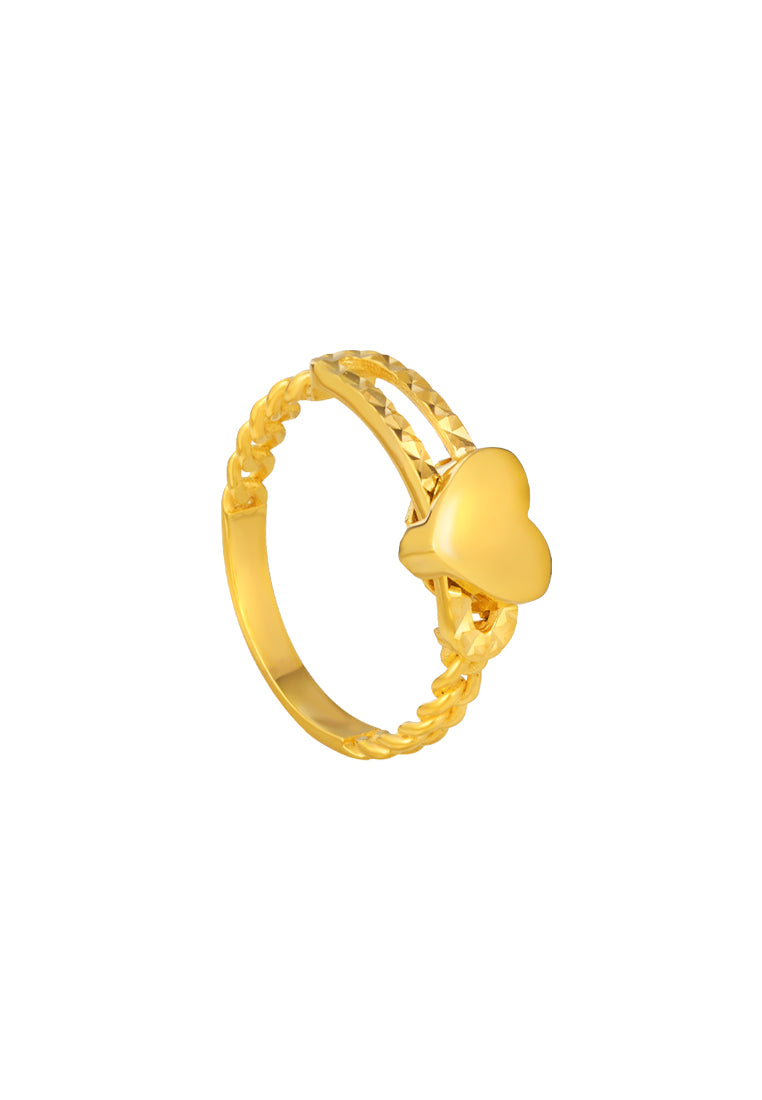 TOMEI Lusso Italia Love Ring, Yellow Gold 916