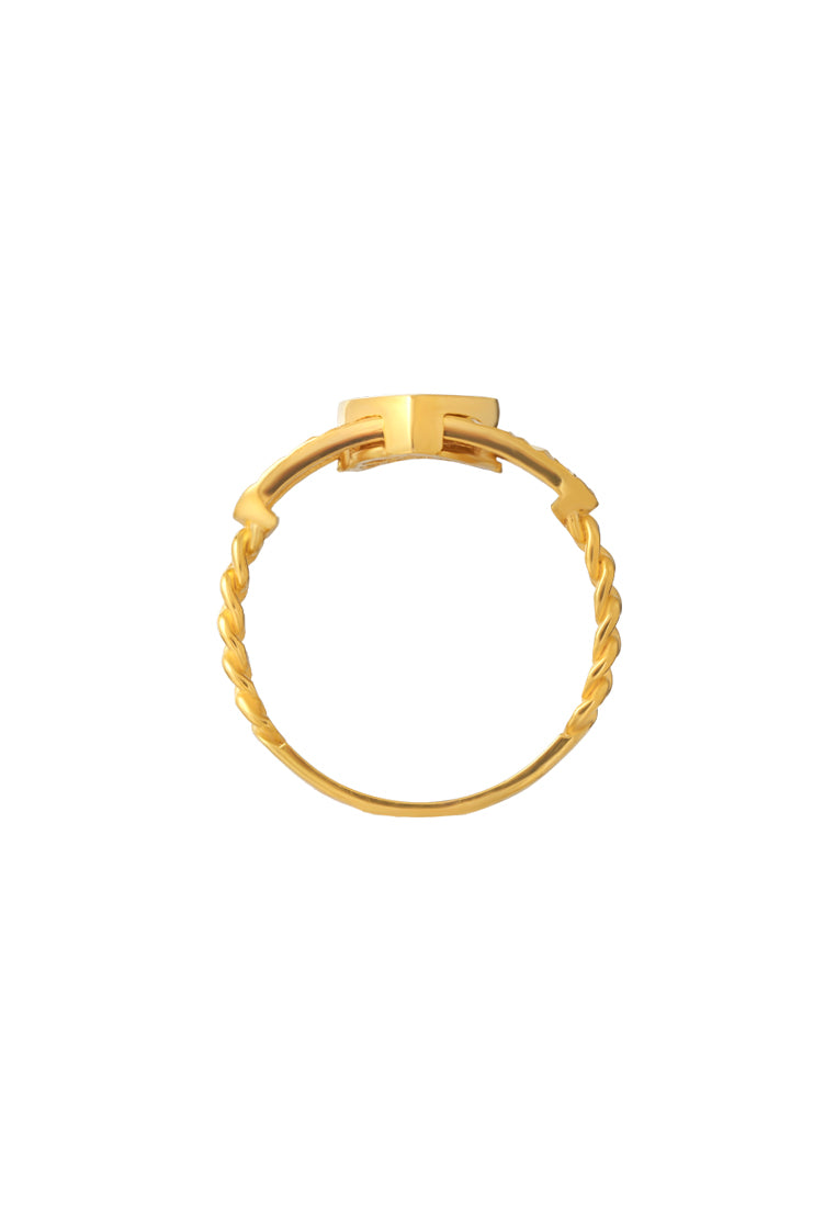 TOMEI Lusso Italia Love Ring, Yellow Gold 916