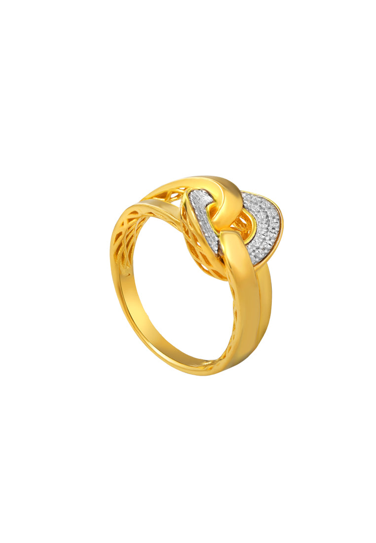 TOMEI Diamond Cut Colletion Ring, Yellow Gold 916