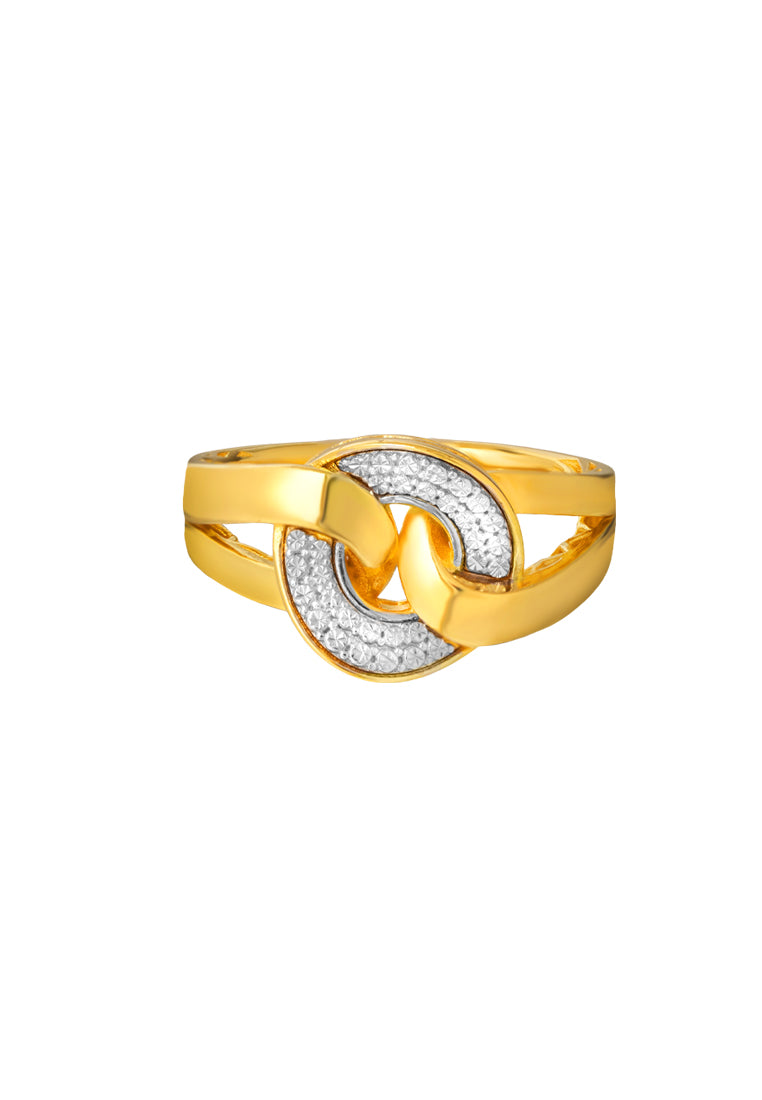 TOMEI Diamond Cut Colletion Ring, Yellow Gold 916