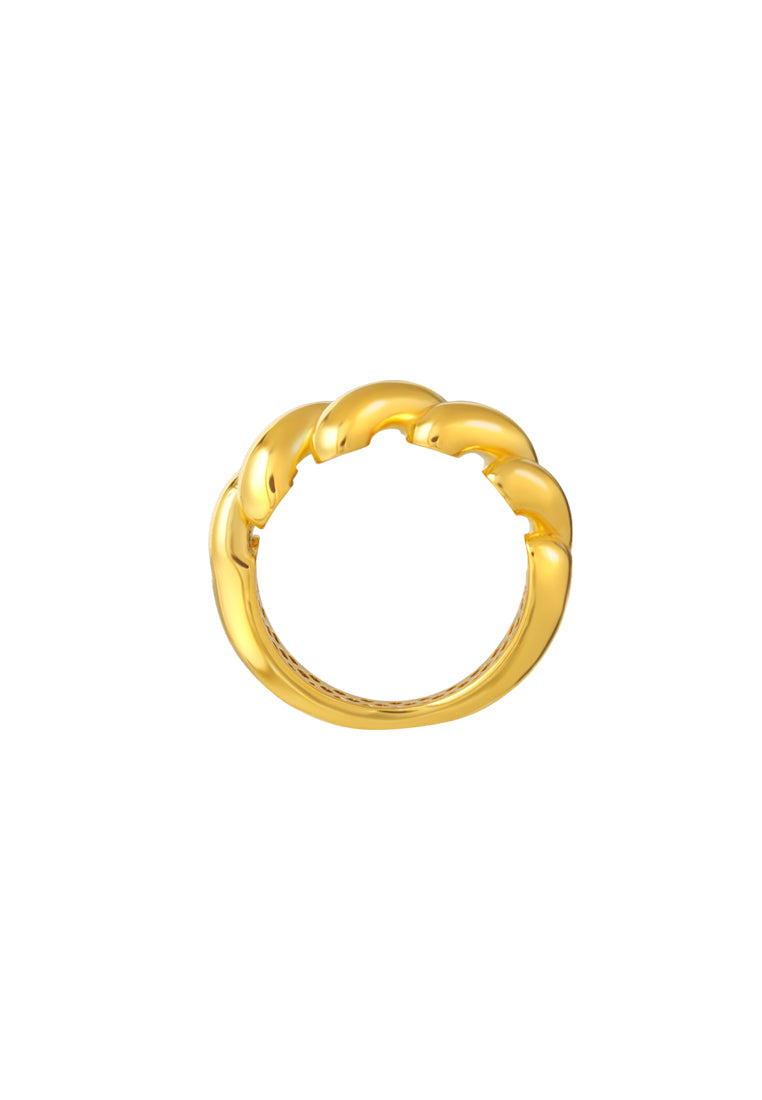 TOMEI Lusso Italia Twisted Ring, Yellow Gold 916