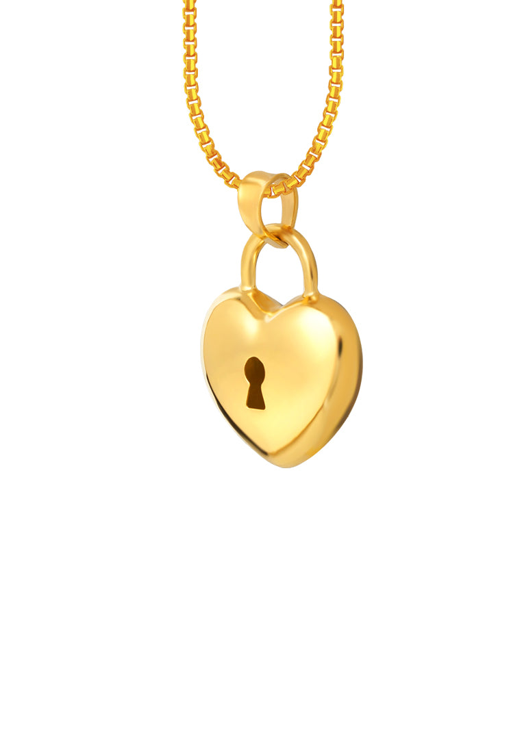 TOMEI Lusso Italia Love Lock Pendant, Yellow Gold 916