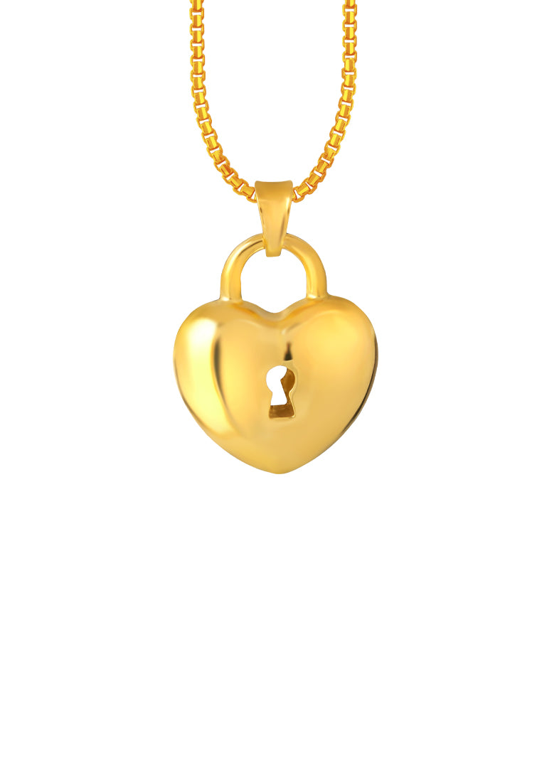TOMEI Lusso Italia Love Lock Pendant, Yellow Gold 916