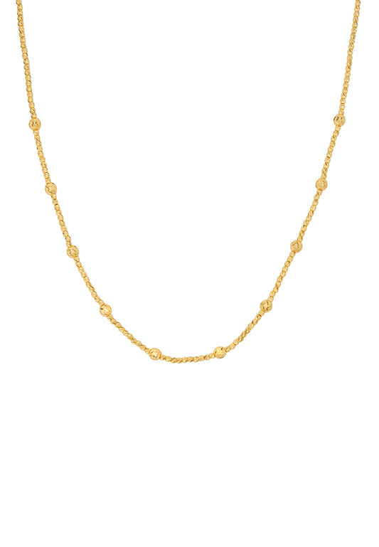 TOMEI Ball Beads Necklace, Yellow Gold 916