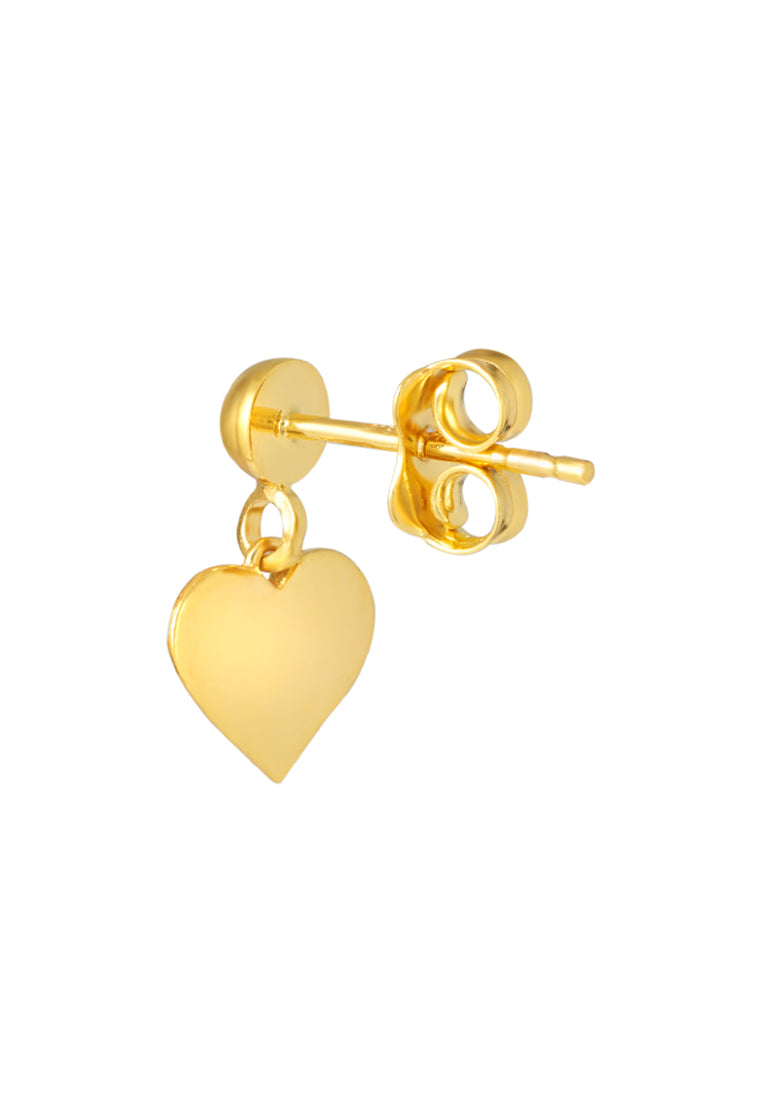 TOMEI Lusso Italia Dangling Heart Earrings, Yellow Gold 916