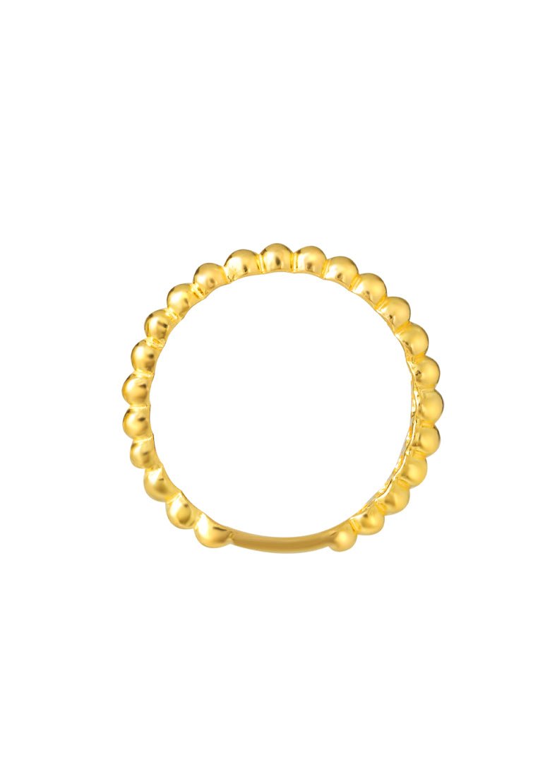 TOMEI Mix & Match Stackable Ring (2 Pcs), Yellow Gold 916