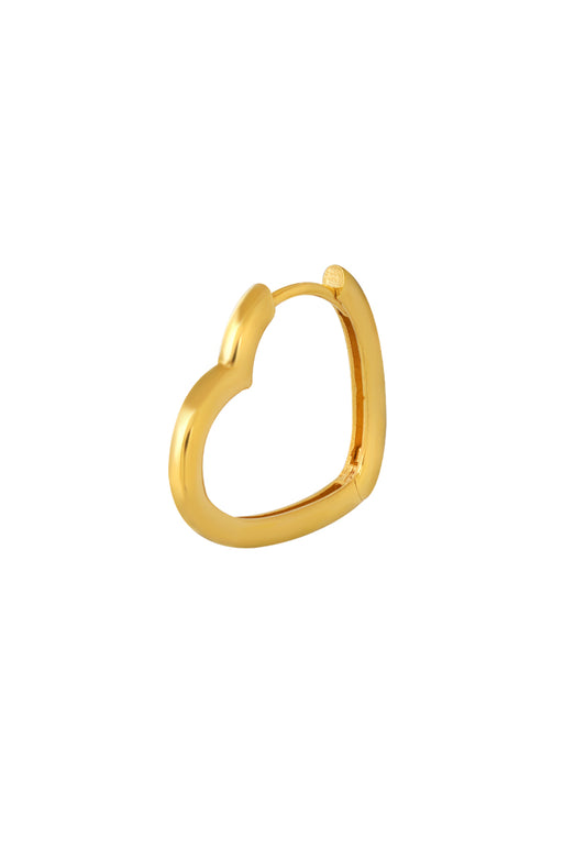 TOMEI Lusso Italia Heart Loop Earrings, Yellow Gold 916