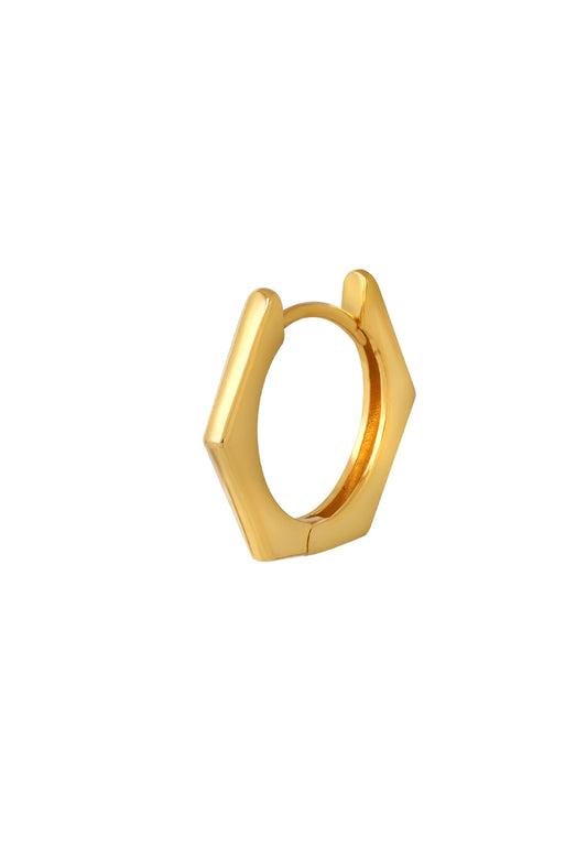 TOMEI Lusso Italia Edged Loop Earrings, Yellow Gold 916