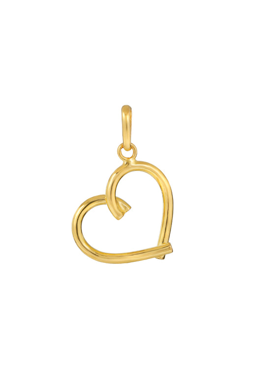 TOMEI Heart Pendant, Yellow Gold 916