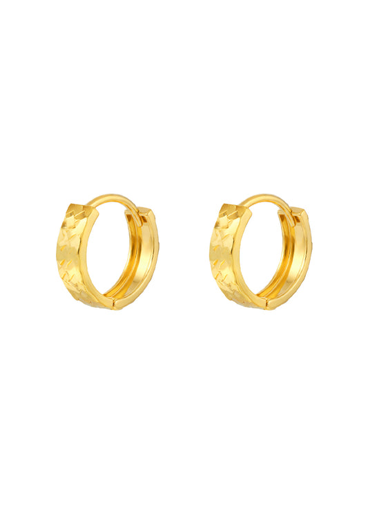 TOMEI Loop Earrings, Yellow Gold 916