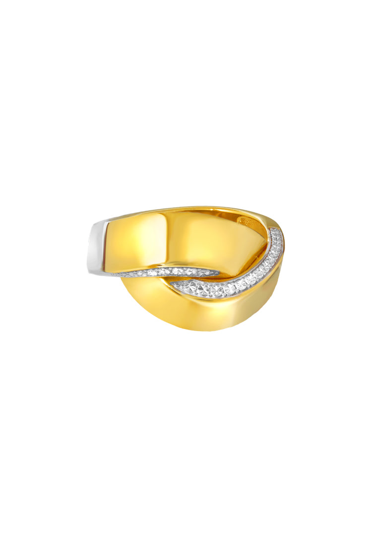 TOMEI Diamond Cut Collection Ring, Yellow Gold 916