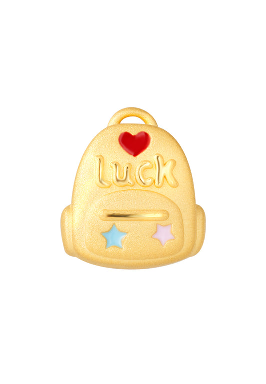 TOMEI [Online Exclusive] Lucky Bagpack Charm, Yellow Gold 999