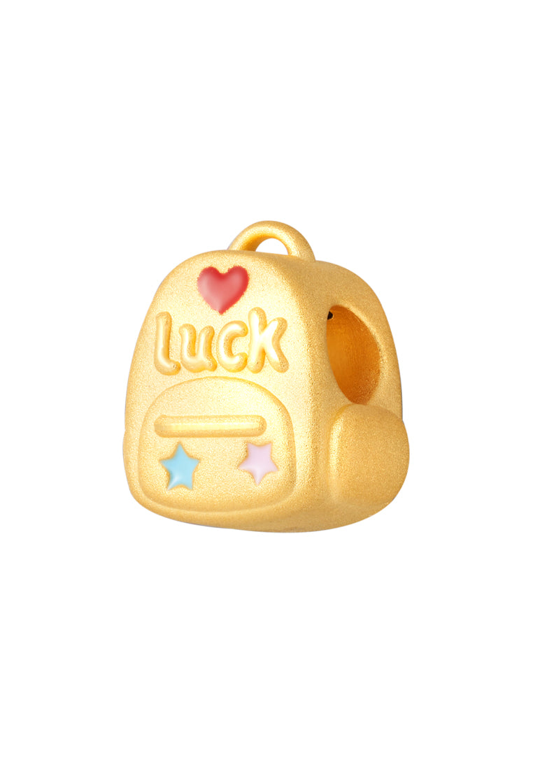 TOMEI [Online Exclusive] Lucky Bagpack Charm, Yellow Gold 999