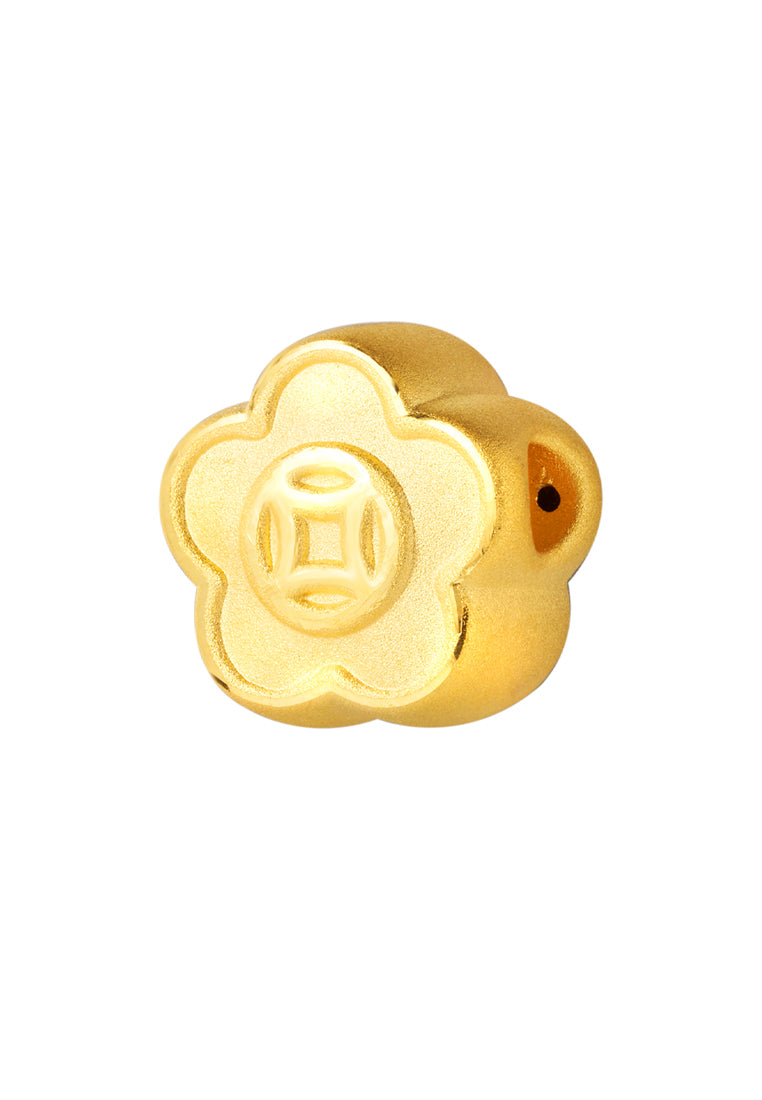 TOMEI [Online Exclusive] Wealthy Flower Charm, Yellow Gold 999