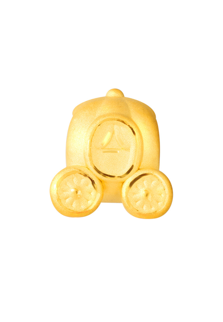 TOMEI [Online Exclusive] Be My Cinderella Pumpkin Coach Charm, Yellow Gold 999 (5D)