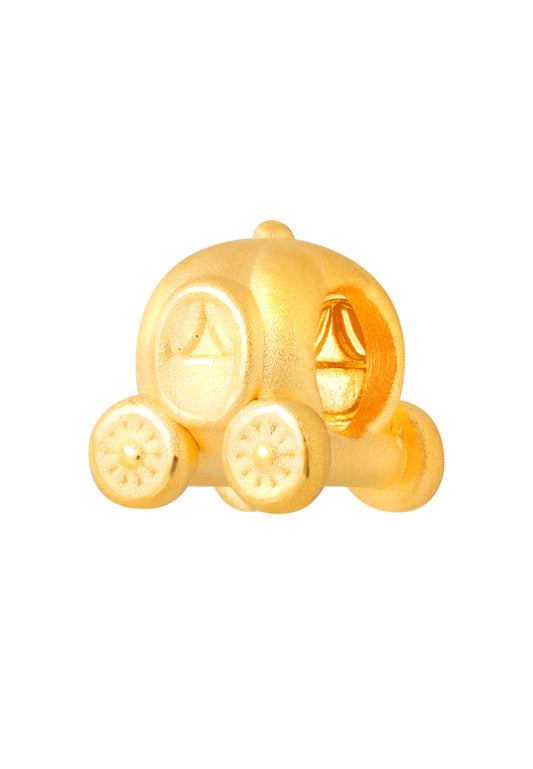 TOMEI [Online Exclusive] Be My Cinderella Pumpkin Coach Charm, Yellow Gold 999 (5D)