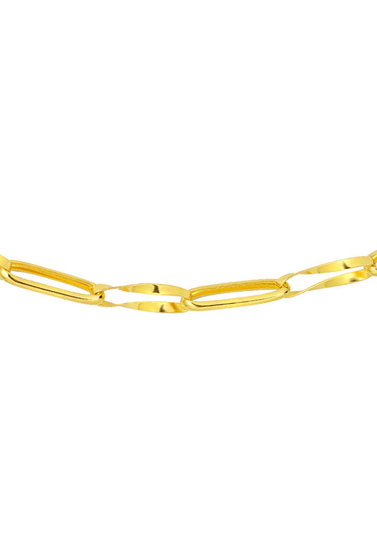 TOMEI Curvy Link Bracelet, Yellow Gold 916