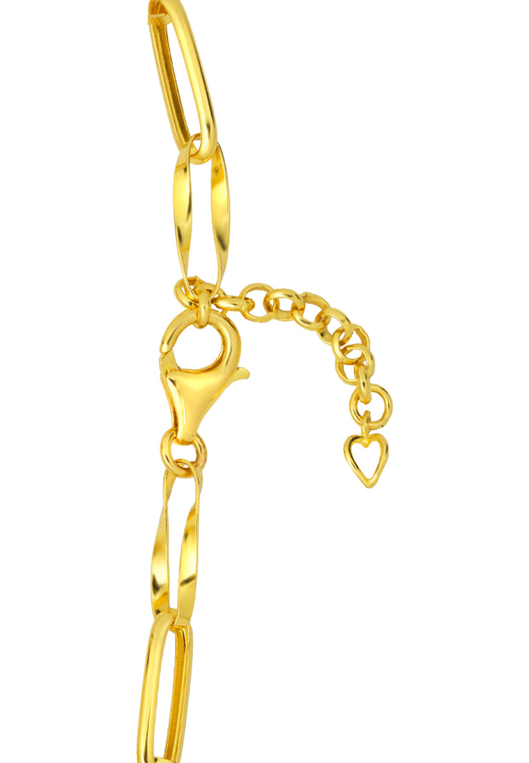 TOMEI Curvy Link Bracelet, Yellow Gold 916
