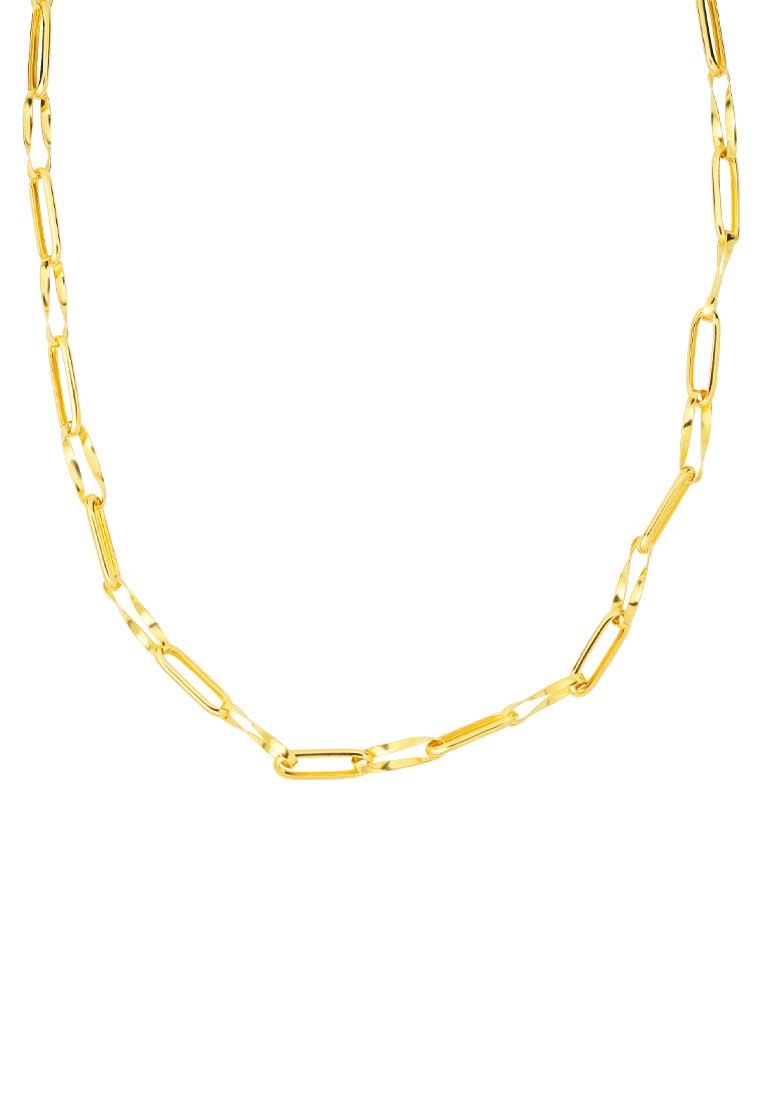 TOMEI Curvy Link Necklace, Yellow Gold 916