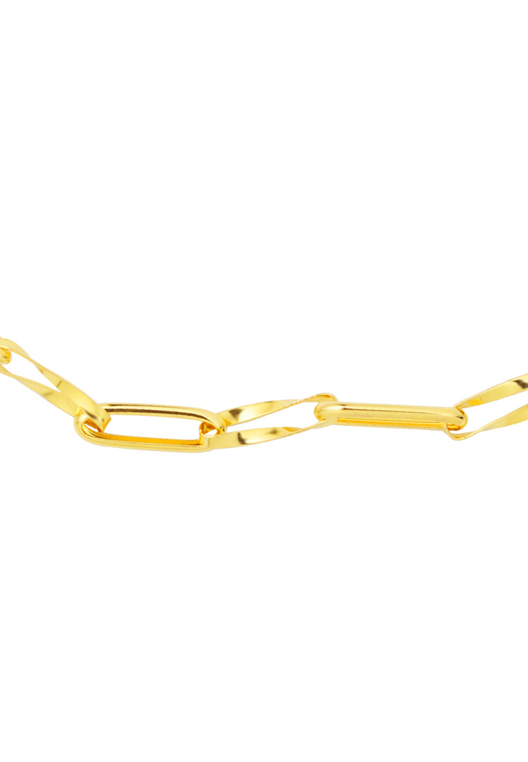 TOMEI Curvy Link Necklace, Yellow Gold 916