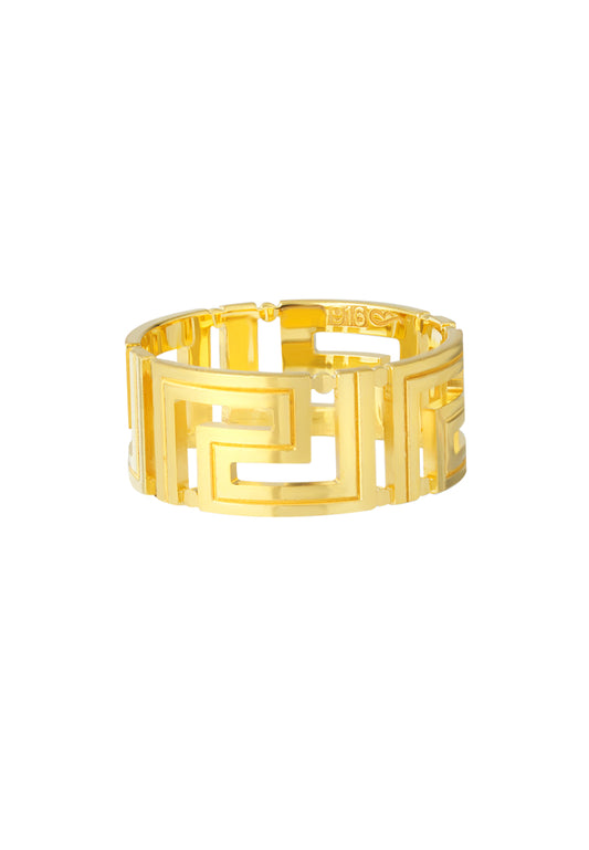 TOMEI Art Of Meander Ring, Yellow Gold 916
