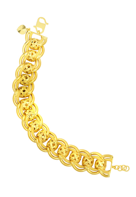 TOMEI Coco Linked Bracelet, Yellow Gold 916