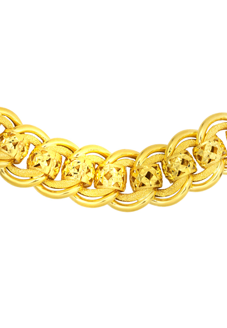 TOMEI Coco Linked Bracelet, Yellow Gold 916