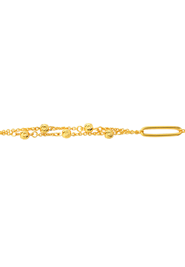 TOMEI Beads Bracelet, Yellow Gold 916