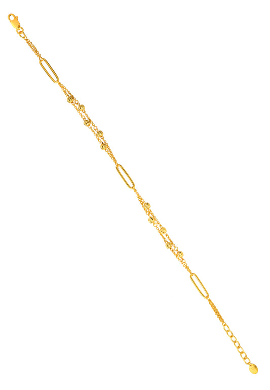 TOMEI Beads Bracelet, Yellow Gold 916