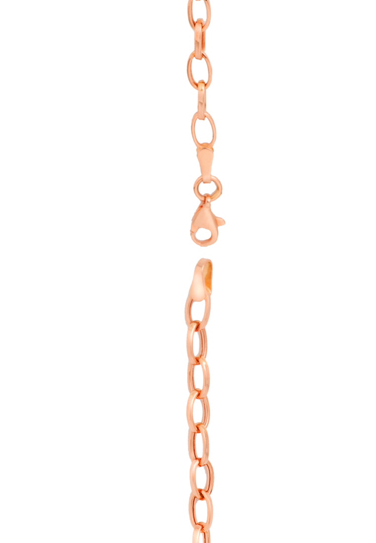 TOMEI Love Chain Bracelet, Rose Gold 585