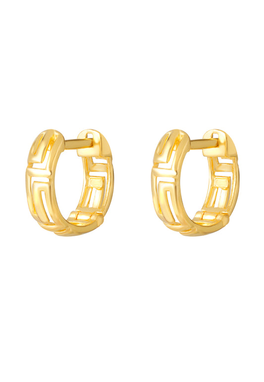 TOMEI Hoop Earrings, Yellow Gold 916