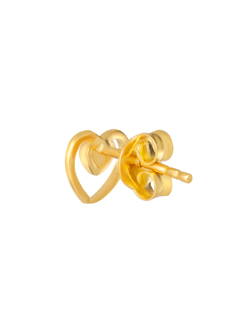 TOMEI Lusso Italia Double Love Earrings, Yellow Gold 916