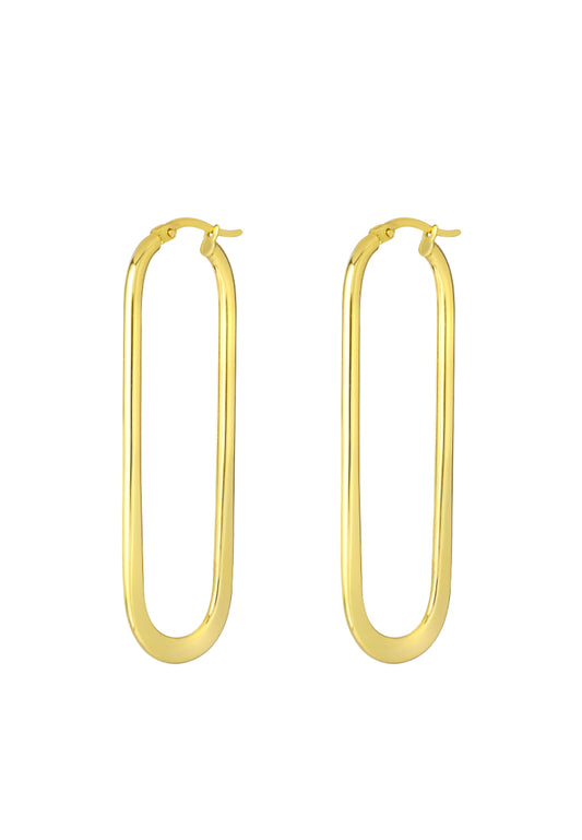 TOMEI Lusso Italia Baguette Earrings, Yellow Gold 916