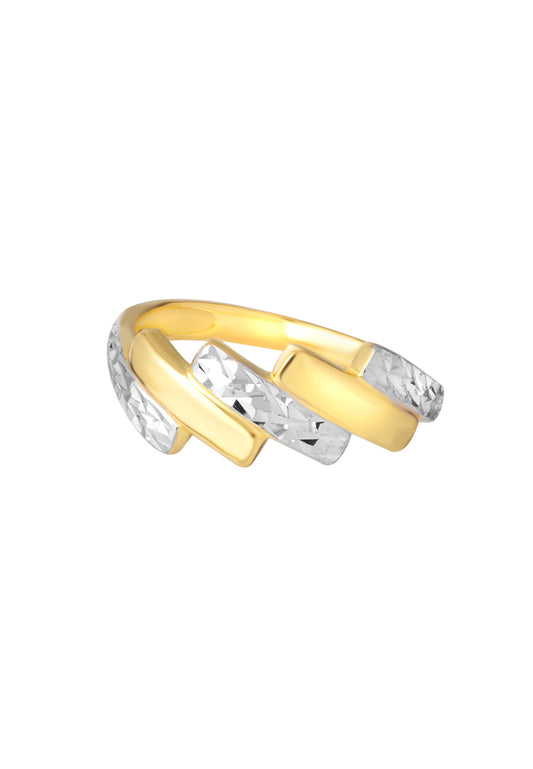 TOMEI Dual-Tone Enchanting Ring, Yellow Gold 916