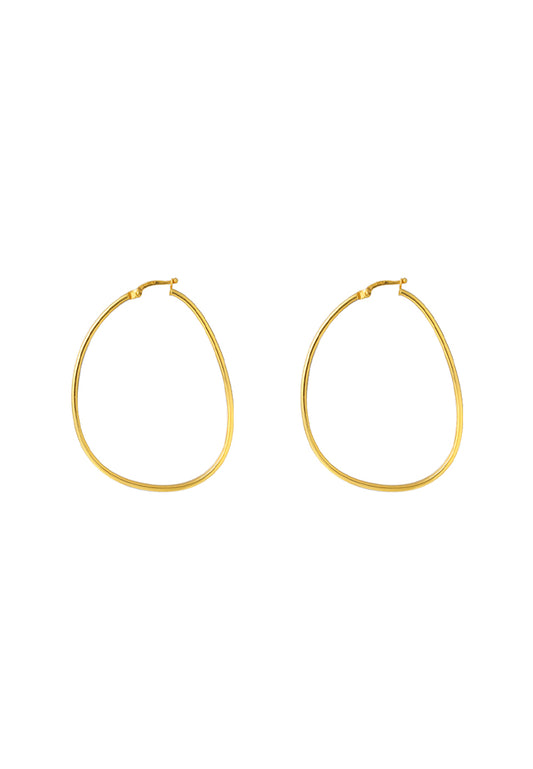 TOMEI Lusso Italia Modern Loop Earrings, Yellow Gold 916