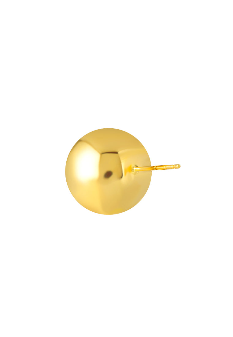 TOMEI Lusso Italia High-Polishing Ball Earrings, Yellow Gold 916
