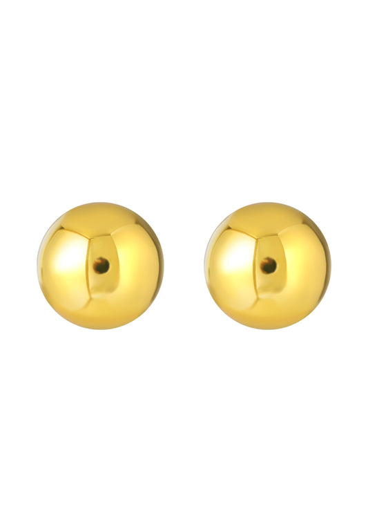 TOMEI Lusso Italia High-Polishing Ball Earrings, Yellow Gold 916