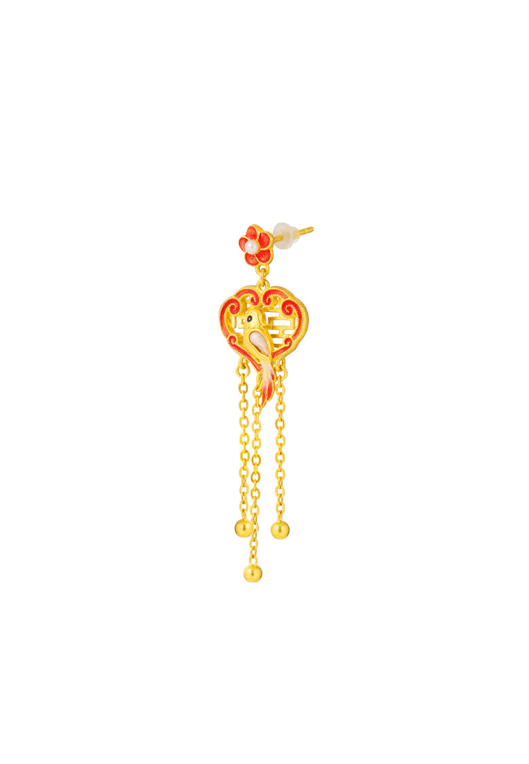 TOMEI x Xifu Earrings, Yellow Gold 999