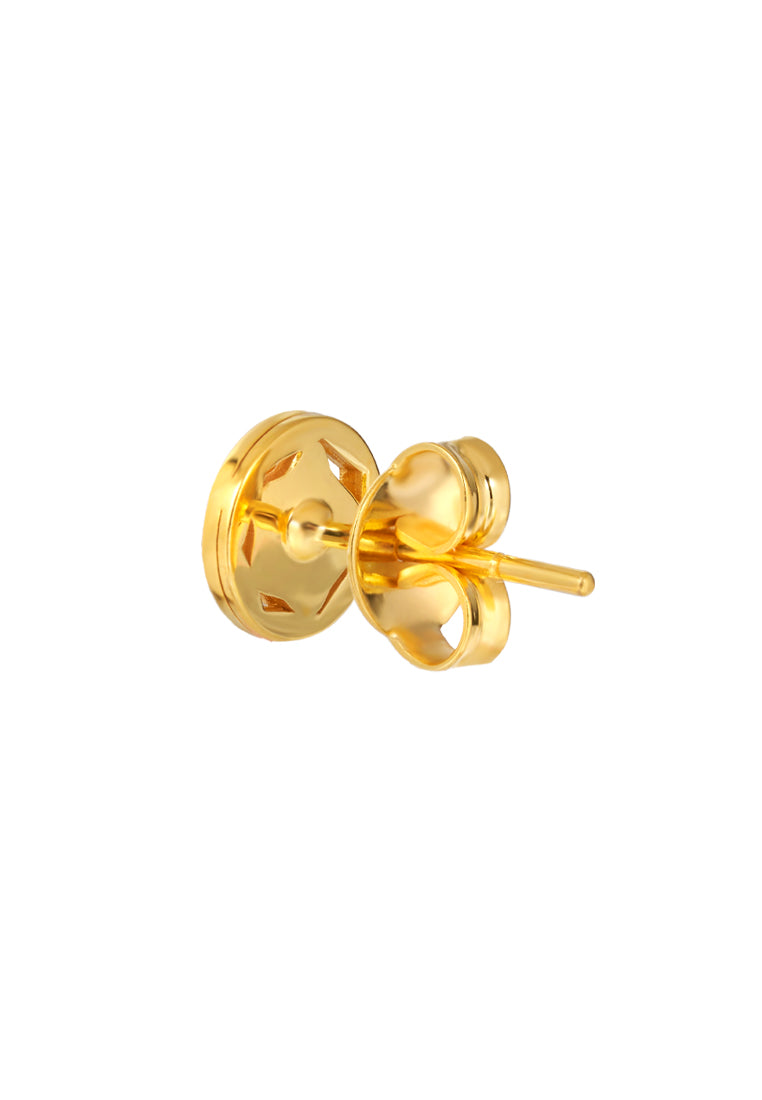 TOMEI Rose Earrings, Yellow Gold 916