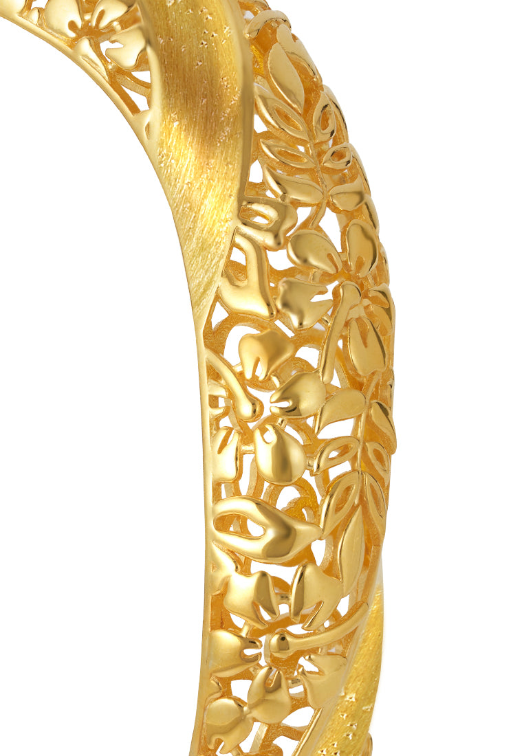 TOMEI Sri Puteri Collection Filigree Bangle, Yellow Gold 916
