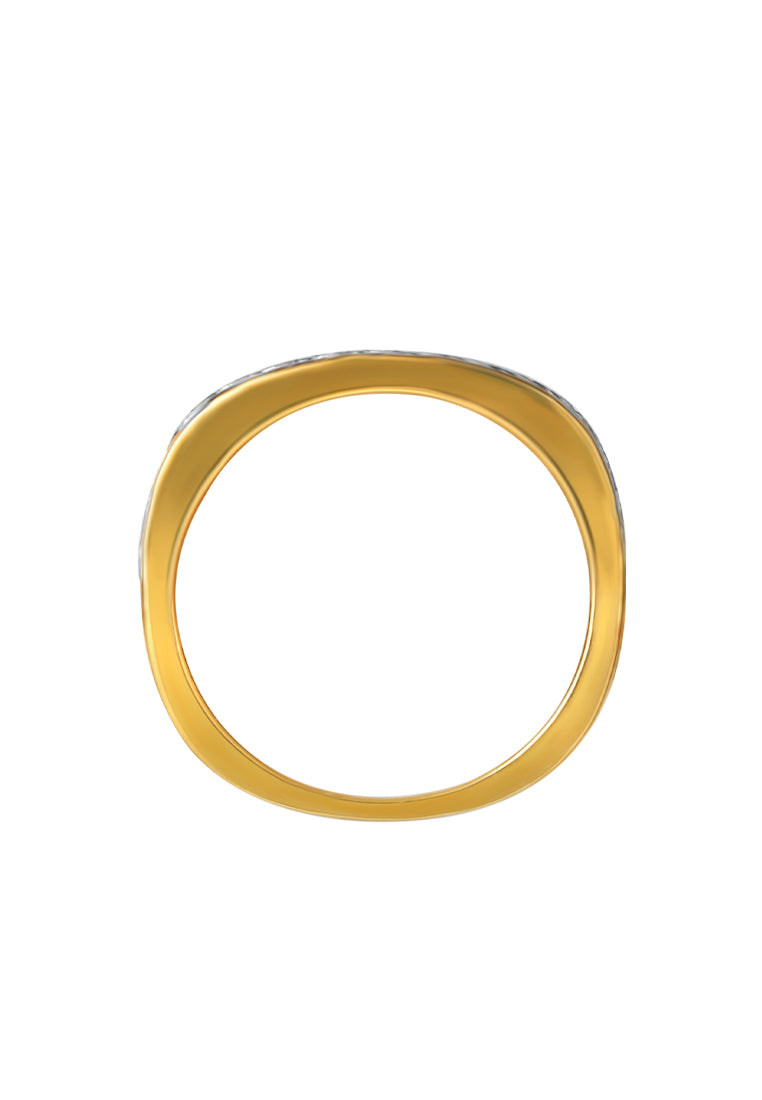 TOMEI Diamond Cut Collection Eternity Ring, Yellow Gold 916