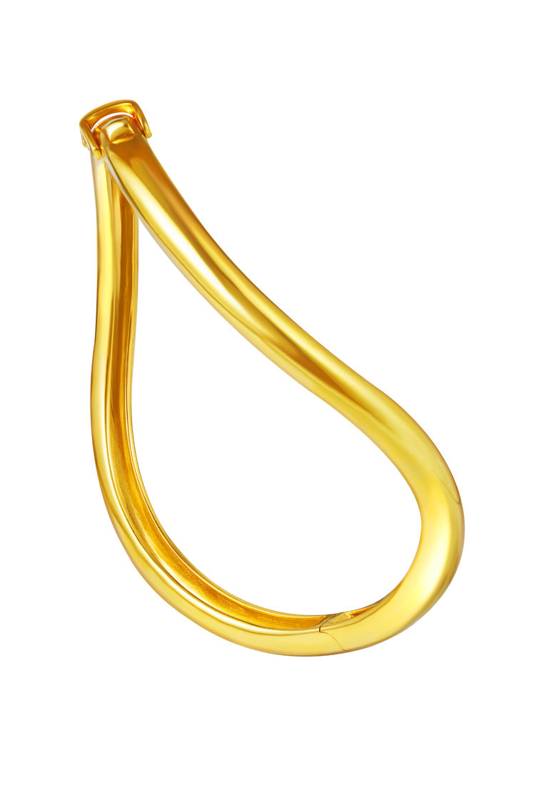 TOMEI Curved Bangle, Yellow Gold 916