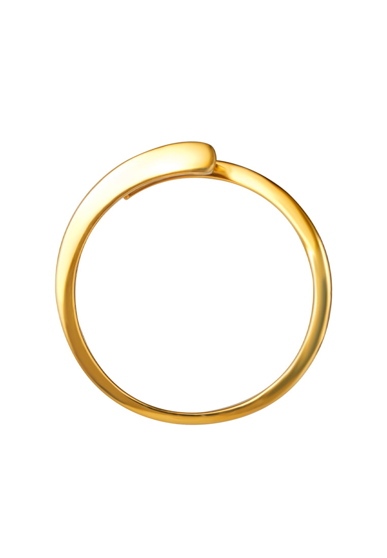 TOMEI Anastasia Extended C-Shape Ring, Yellow Gold 916