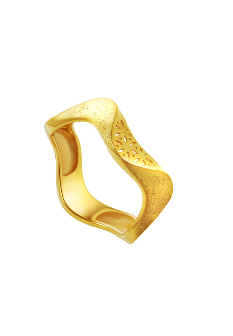 TOMEI Sri Puteri Collection Wavy Ring Yellow Gold 916