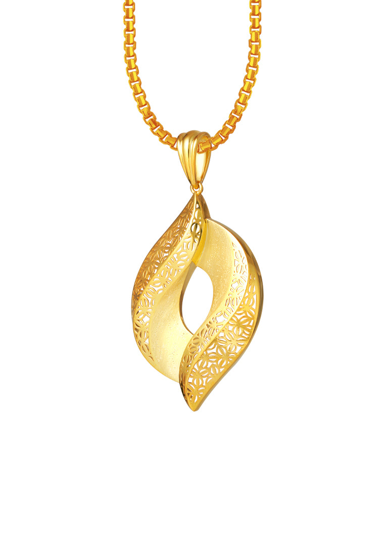 TOMEI Sri Puteri Collection Droplet Pendant, Yellow Gold 916