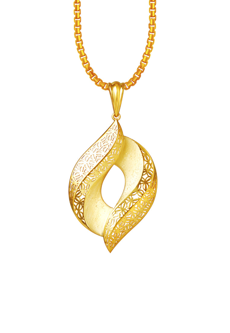 TOMEI Sri Puteri Collection Droplet Pendant, Yellow Gold 916