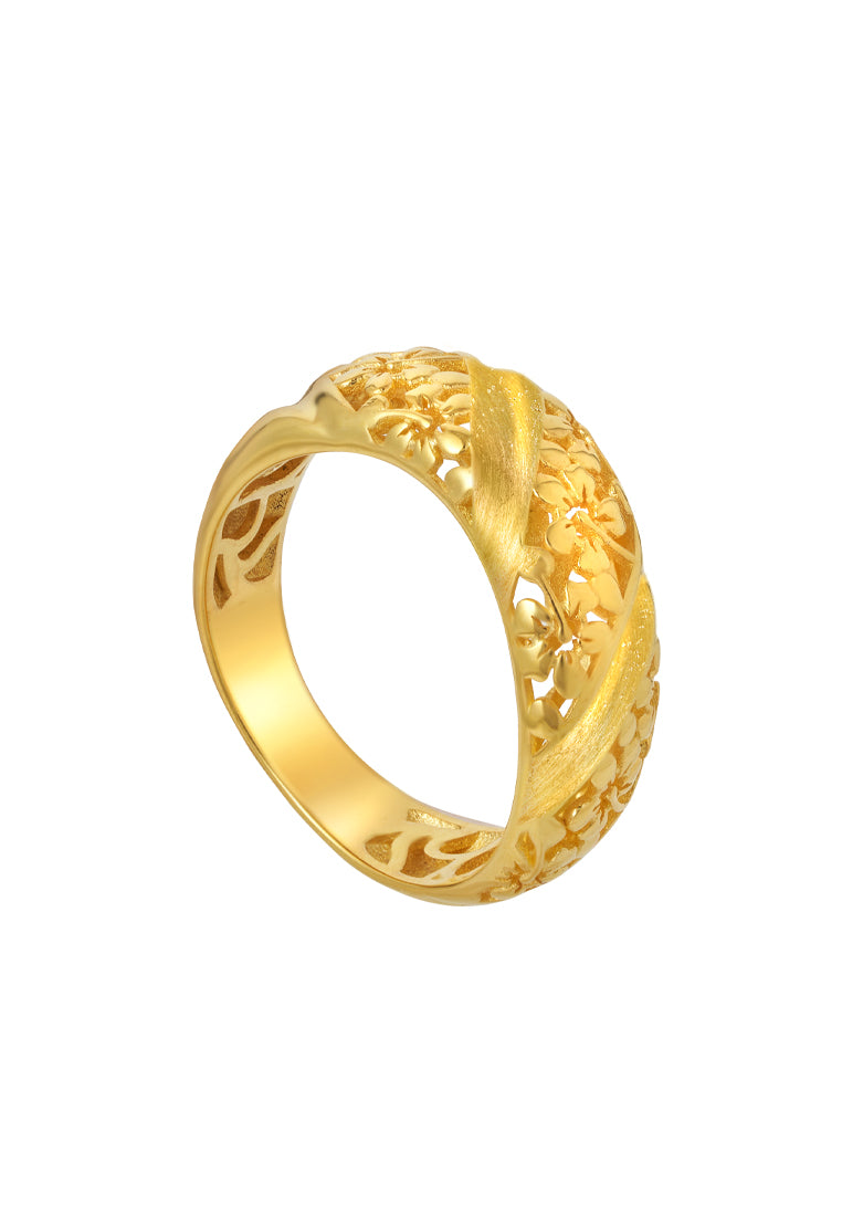 TOMEI Sri Puteri Collection Filigree Ring, Yellow Gold 916