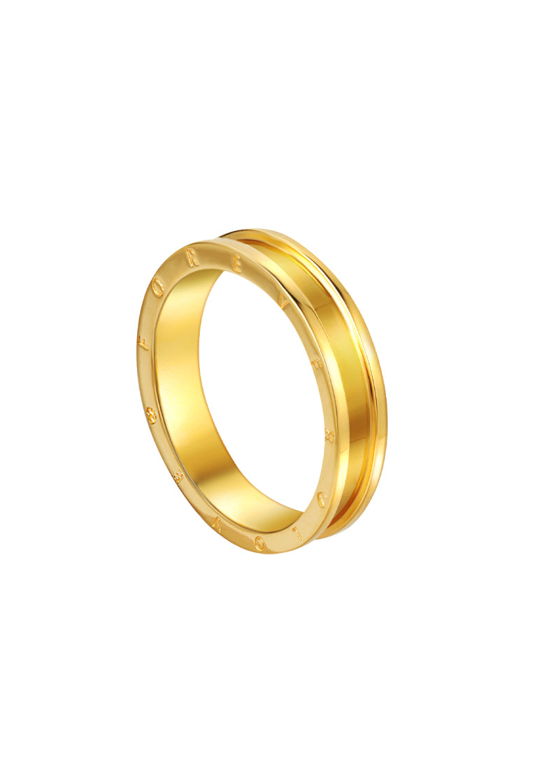 TOMEI True Love Couple Ring, Yellow Gold 916