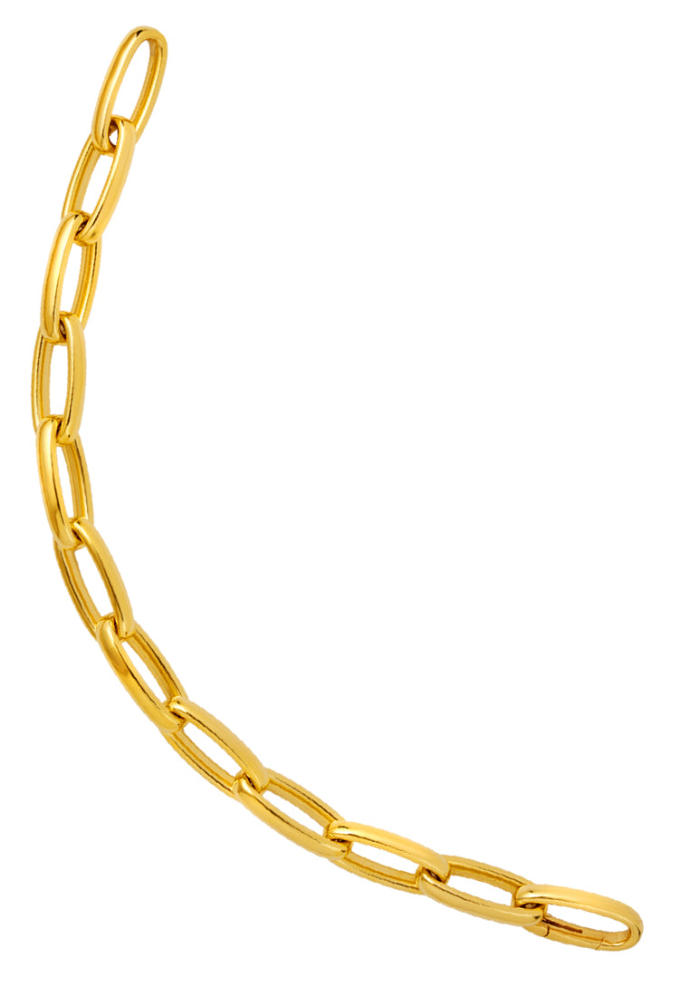 TOMEI Interlocking Link Bracelet, Yellow Gold 916