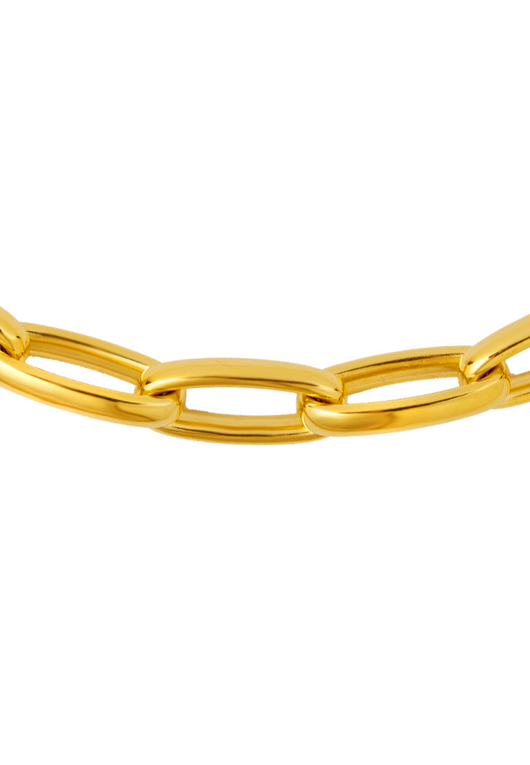 TOMEI Interlocking Link Bracelet, Yellow Gold 916